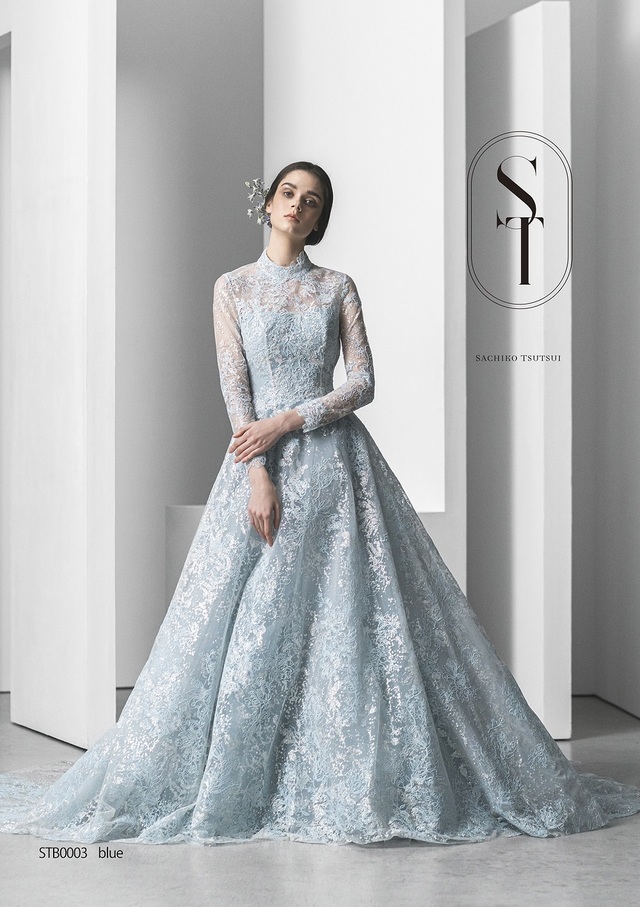 「ST」新作ウェディングドレス　STB0003_Blue