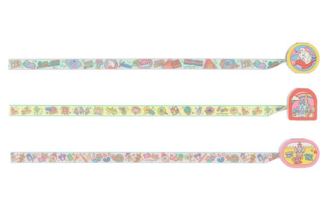 マスキングテープセット 1,200円｜東京ディズニーリゾート パークモチーフグッズ｜販売店舗：東京ディズニーランド「グランドエンポーリアム」、東京ディズニーシー「イル・ポスティーノ・ステーショナリー」｜発売日：2025年12月11日（木）