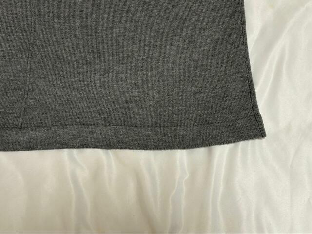 【AMERICAN HOLIC　クルーネックニットワンピース】裾がほつれにくくなっているのも嬉しいポイント！