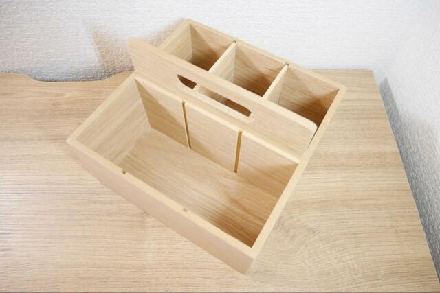 【無印良品 木製ツールボックス】仕切りは取り外し可能