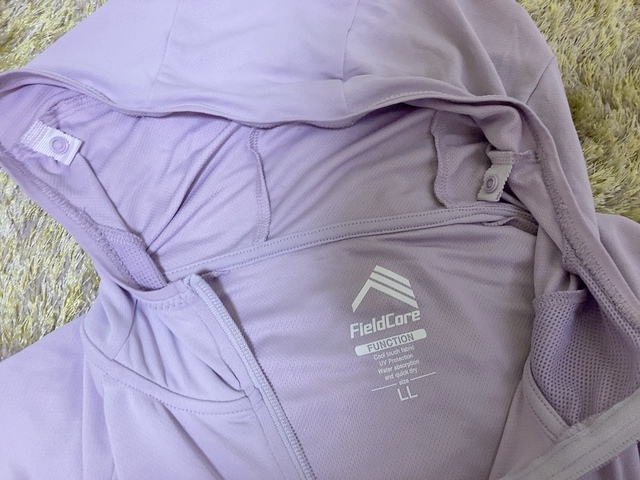 【ワークマン クールUV フェイスガードパーカー】カラーはオフホワイト、ブラック、ラベンダー、ブルーグリーン、ピンク、パープル、ネイビー、ミントの8種類