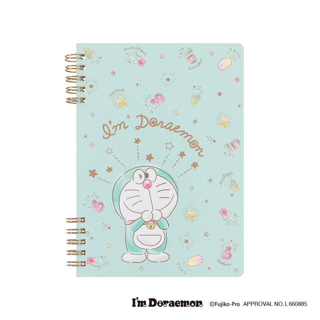 【I'm Doraemonシリーズ新作グッズ】方眼5mmで使いやすい「ロジカルWリングノート」税込946円