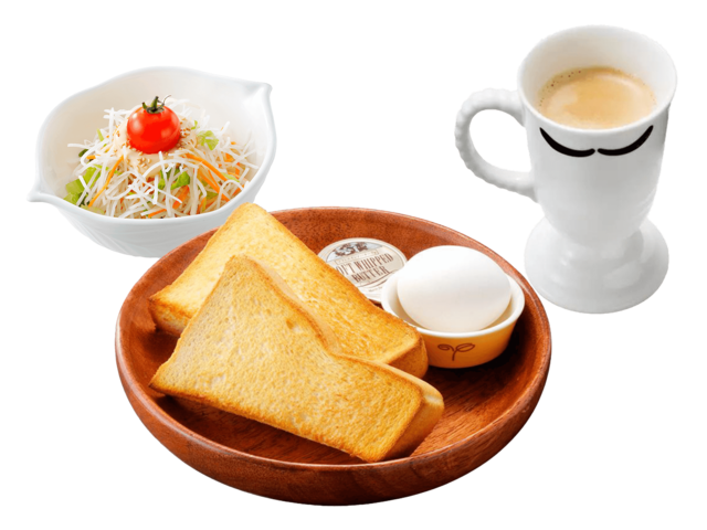 【びっくりドンキーのモーニング】　1位：プレーントーストセット ドリンクセット¥380/ドリンク・サラダセット¥490　※写真はイメージ