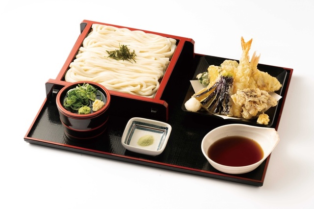 秋野菜の天ざるうどん