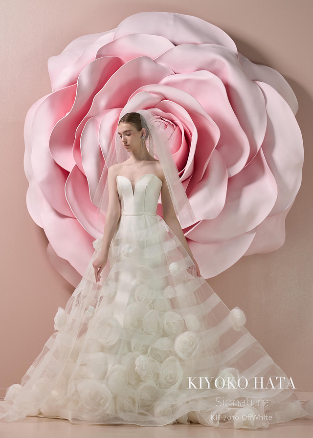 【クラウディア】KIYOKO HATA(キヨコハタ)新作ウェディングドレス|KH-7010_offwhite