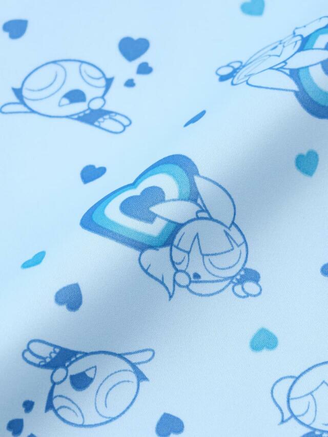 サテンパジャマ(長袖&ロングパンツ)  ¥3,990｜GU「パワーパフ ガールズ」コレクション