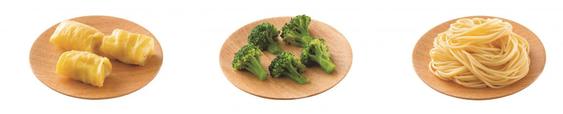 『ロールキャベツ』、『ブロッコリー』、『スパゲティ』
