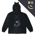 チェシャ猫 長袖パーカー 蓄光 ブラック CHESHIRE CAT 11,000円