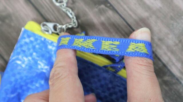 【IKEA クノーリグ】ベルト部分はIKEAロゴになっていて芸が細かい