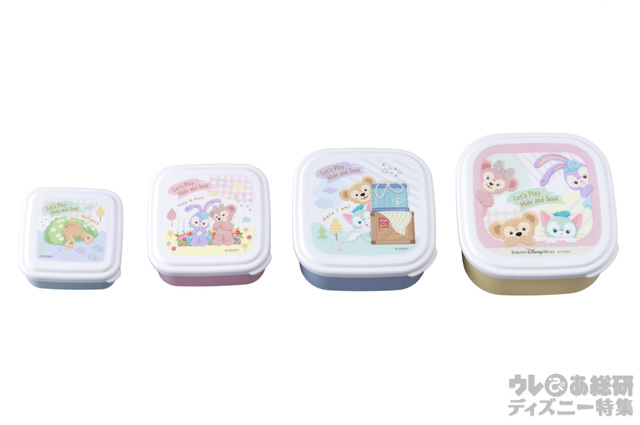 シール容器 ¥1,900｜「ダッフィーたちのかくれんぼ（Let's Play Hide and Seek）」