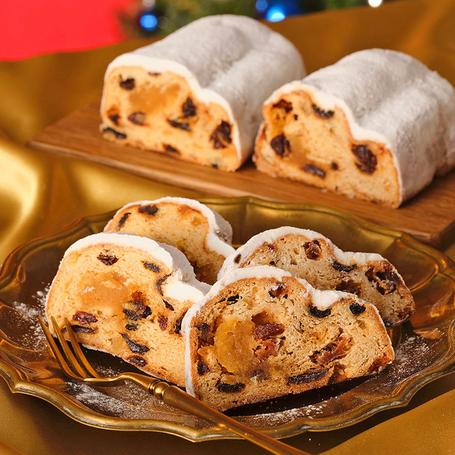 【カルディ 2025クリスマス】シュルンダー ミニマジパンシュトレン/ミニアップルシュトレン(各税込¥712)