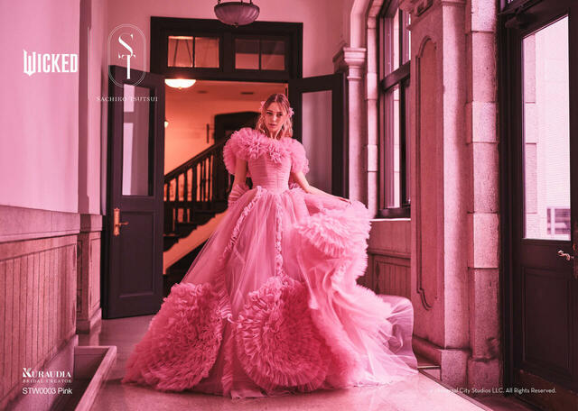 【クラウディア】『ウィキッド』新作ウェディングドレス「WICKED｜SACHIKO TSUTSUI」STW0003_Pink
