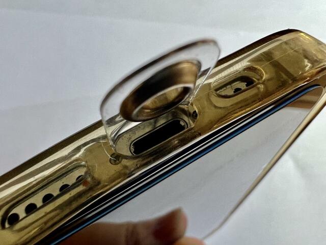 【ダイソー スマホショルダーストラップ ダスティブルー】ショルダーストラップが邪魔な時はショルダーストラップだけを外して使用もOK