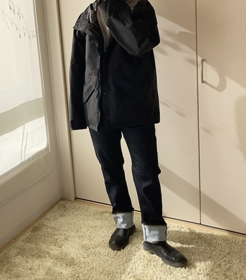 【ワークマン グリーンテックウォーミーデニムパンツ】脚長効果