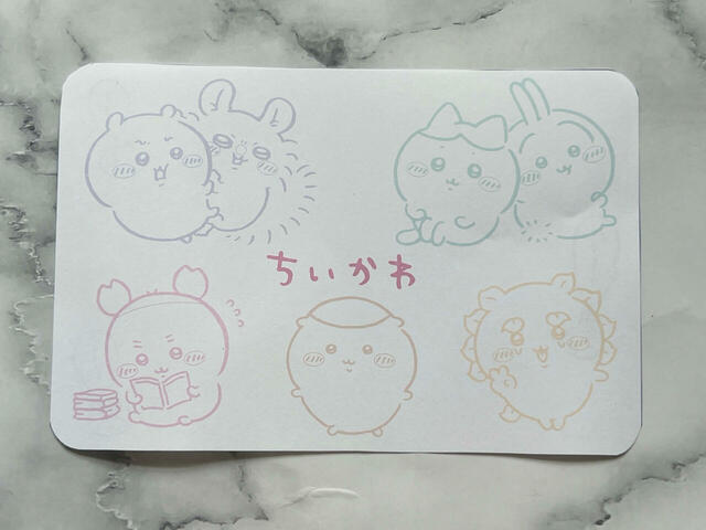 メッセージカード2。色を塗って楽しめる仕様♪