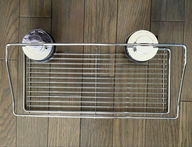 【ニトリ　強力ジェル吸盤 ステンレスワイヤーラック クレド(W350)】強力に吸着します