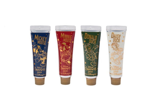 ハンドクリームセット 1,800円|長さ約9cm 内容量:各10g、4個セット|東京ディズニーリゾート「ディズニー・クリスマス」2019|販売店舗:東京ディズニーシー「エンポーリオ」