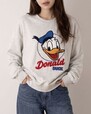 ＜Disney＞【ドナルド＆デイジー】サガラ刺しゅうゆったり裏毛トレーナー 2,980円