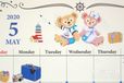 2020年ダッフィー&フレンズのカレンダー（壁掛けタイプ）