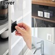 【山崎実業 towerシリーズ】シリコーン吸着ガラス戸取っ手 タワー 2個組
