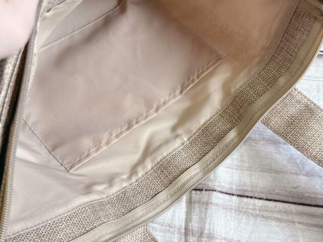 【カルディ　レモンバッグ】内側にはポケット付きなのがうれしいポイント！