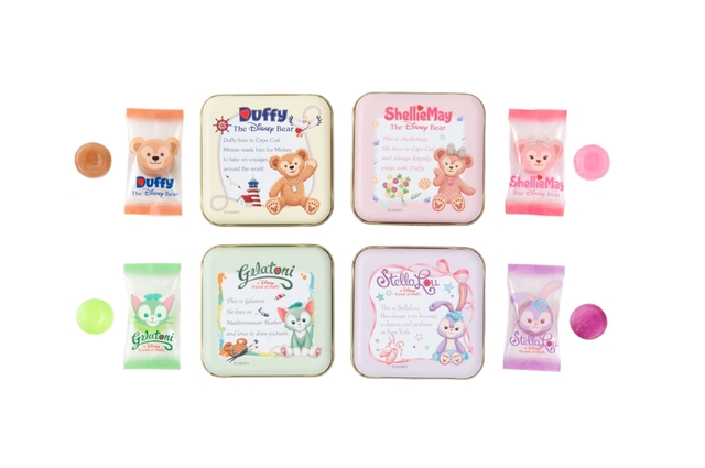 キャンディー ¥1,000 ※縦約6.5 × 横約6.50 × 高さ約2cm｜1缶4個入り（ミルクティー風味、イチゴミルク風味、マスカット風味、ブルーベリー風味）4缶セット