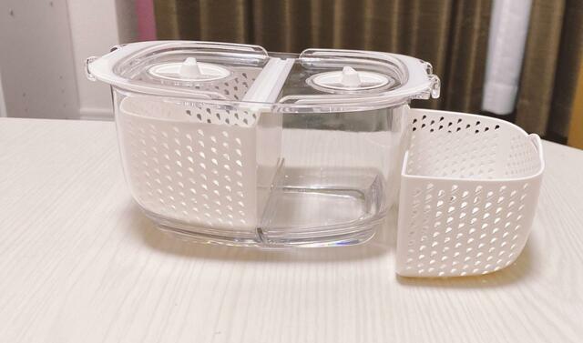 【ニトリ フレッシュキーパークラリー】小さな水切りかごとしても使える
