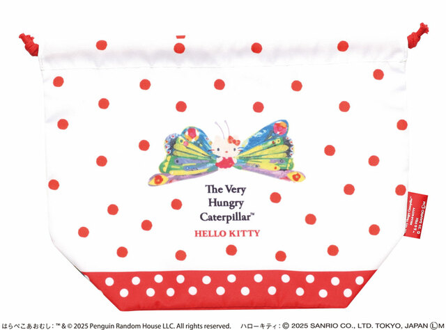 巾着B【はらぺこあおむし×ハローキティ バラエティーコレクション】