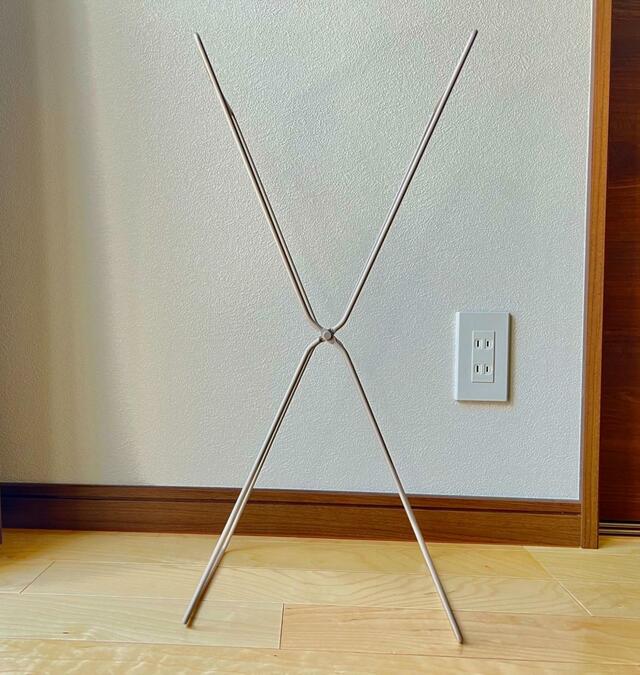 【3COINS　ジュートスリムランドリー収納】バッグがなくても枠だけで立てられる