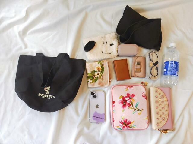 【SPRiNG】7月号付録「スヌーピーのトートバッグ＆保冷ポーチ」バッグの素材が柔らかいので、たくさん入る