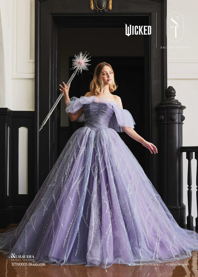 【クラウディア】『ウィキッド』新作ウェディングドレス「WICKED|SACHIKO TSUTSUI」STW0005_Bluepurple