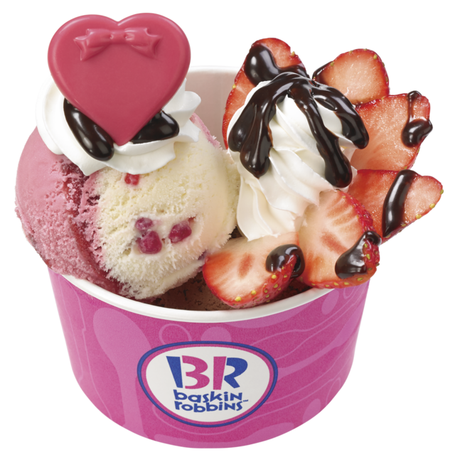 サーティワンアイスクリーム　「Pink Sweet Time（ピンクスウィートタイム）」　ストロベリーサンデー　ダブル