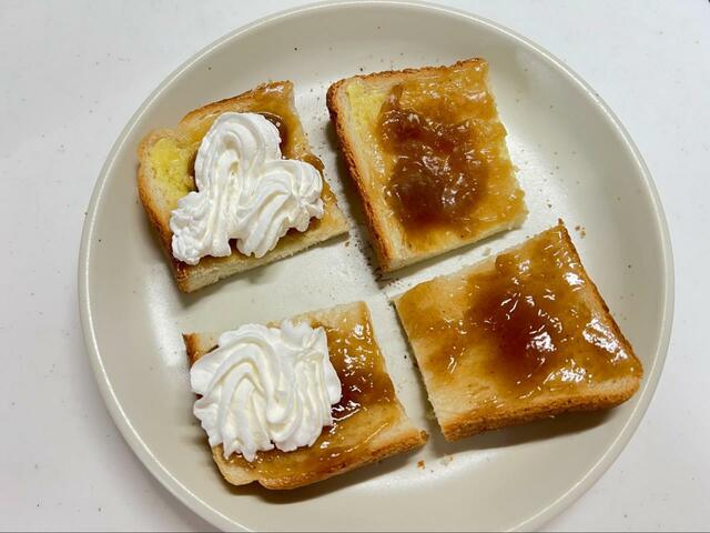 【カルディ モンブランバター】上2つはバターあり、下2つはバターなし