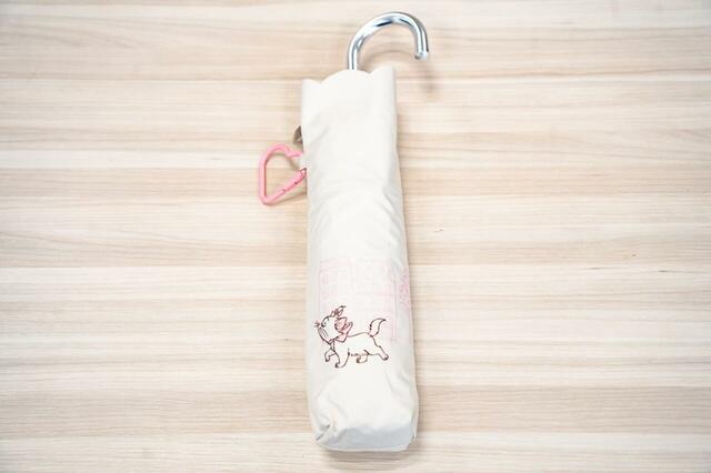 マリー おしゃれキャット 折りたたみ傘 晴雨兼用 カラビナ付き SHINY DAY 4,000円