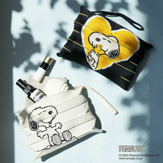 【JOSEPH AND STACEY×PEANUTS／ラッキープリーツポーチ】小物の整理にぴったりなポーチは2種類登場！