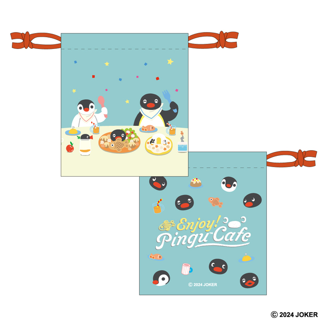 「巾着」＜価格：1,540円（税込）＞【メニューもグッズも全部ピングー！見たことある“あの料理”も登場！「ピングーカフェ」東京ソラマチ（R）で開催中！】