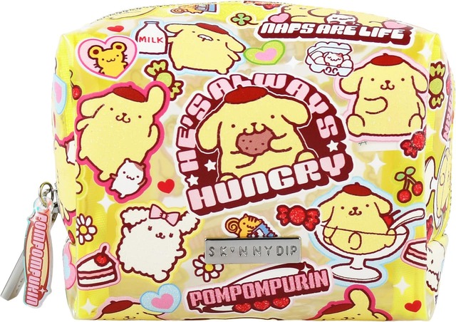 【SKINNYDIP LONDON×サンリオキャラクターズ】ポーチ：2,860円／元気になれるカラーリングの「ポムポムプリン」