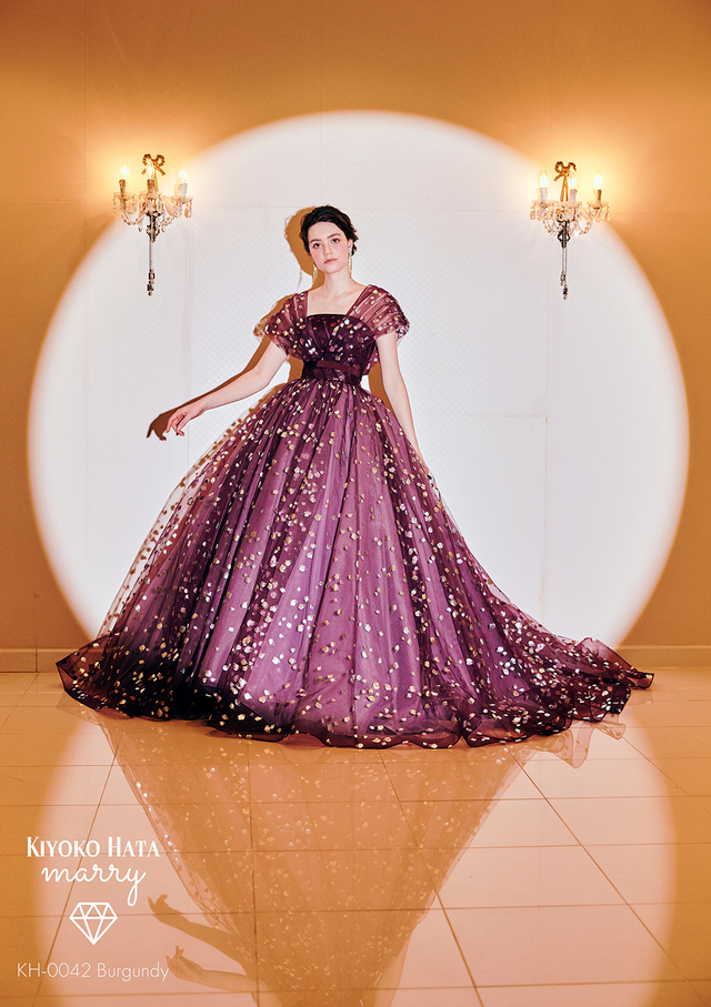 KIYOKO HATA（キヨコハタ）×marry（マリー）新作ウェディングドレス　KH-0042_Burgundy