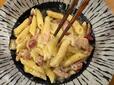 【コストコ カルボナーラパスタ】とろ〜りチーズとベーコンが絡む、本格カルボナーラ♪濃厚なのにどこか優しい味わい!