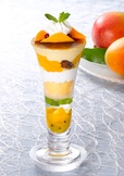 「アップルマンゴーブリュレパフェ」＜1,180円（税込1,298円）＞【アップルマンゴー ～Mellow Apple Mango～】