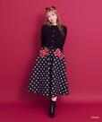 リボンギャザースカート ¥13,500|Areeam ディズニーコレクション「ミニーマウス」