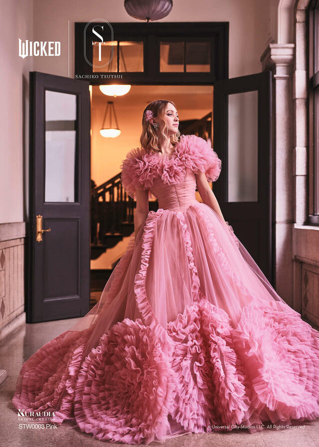 【クラウディア】『ウィキッド』新作ウェディングドレス「WICKED|SACHIKO TSUTSUI」STW0003_Pink