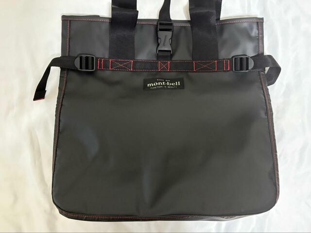 【モンベル　タフトートM】サイズは高さ38×幅38×奥行き20cmで正方形に近い形です