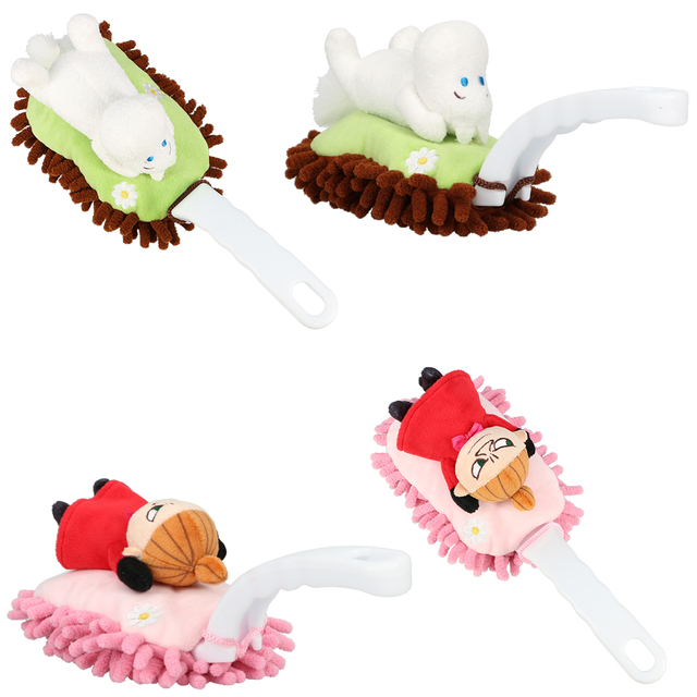 『ファイバーモップ おひるね』(モップ部分:約幅12×長さ17cm、全長約27cm)各1,760円