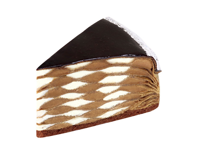 ハイカカオチョコとピュアホワイトチョコのダブルミルクレープ 2024年2月4日(日)発売 税込490円【不二家のバレンタインセール】