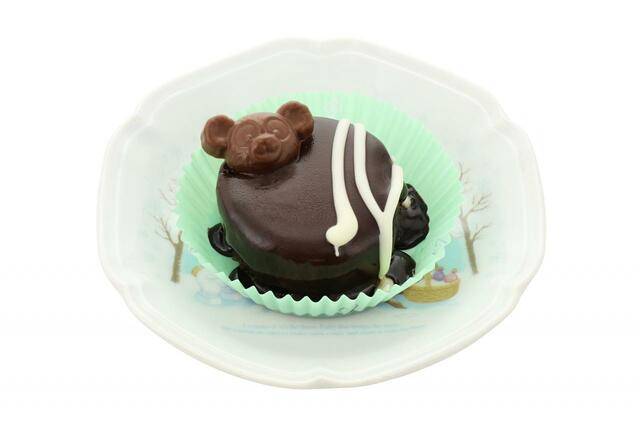 チョコレートケーキ、スーベニアプレート付き