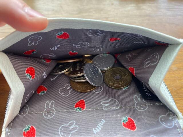 【宝島社　miffy カードが見やすい じゃばら式ミニ財布 BOOK WHITE】マチが広い小銭れで快適に買い物できそう♪