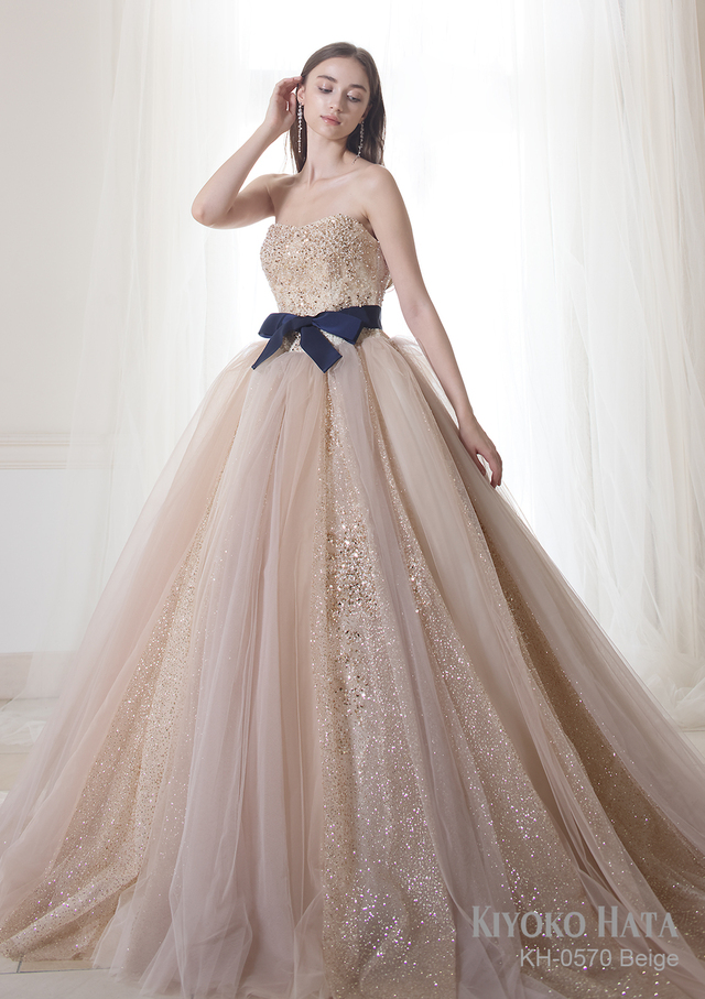 【KIYOKO HATA キヨコハタ】新作ウェディングドレス：KH-0570_Beige