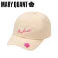 【PLAZA】「マリークワント キャップ アイボリー」￥3,960／手書き風のロゴ刺繍がかわいい！