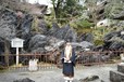 この場所で写真を撮ると運気がアップするそう／石山寺